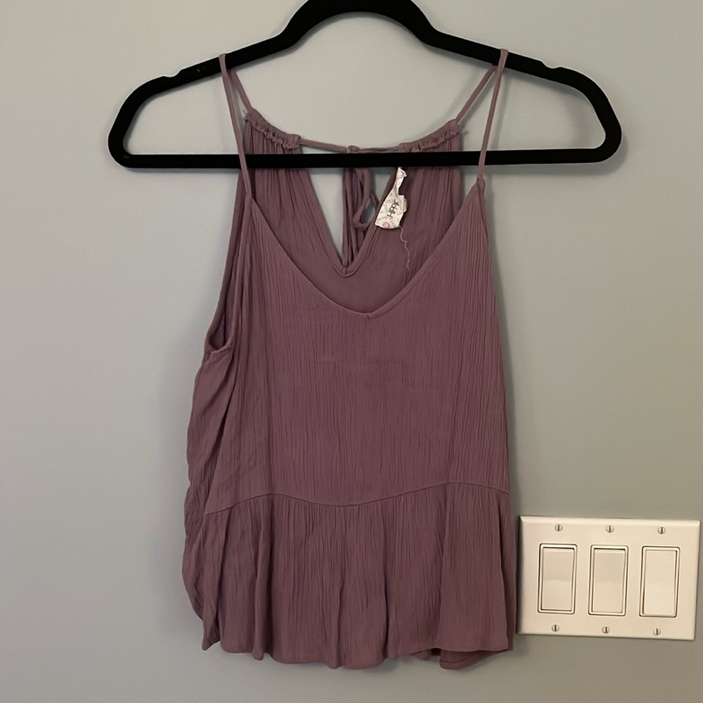 Linen Mauve Tank Top